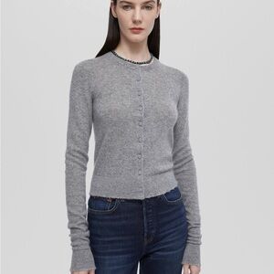 RE/DONE Cashmere Cardigan in Size Small (Gray)